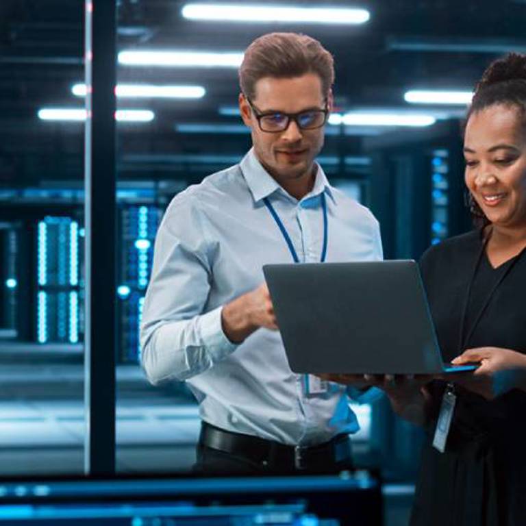 Server Room Teamwork